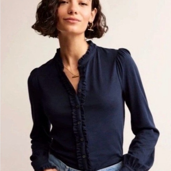 BODEN Caroline Jersey Shirt SIZE: 6 - Picture 1 of 13